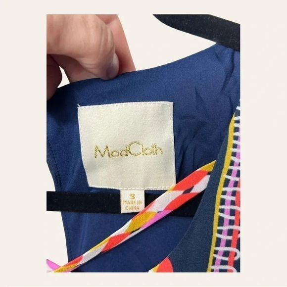 0415W. MOD CLOTH SHARED SENTIMENT SHIFT DRESS ROPES PRINT SIZE SMALL MULTICOLOR - Picture 8 of 9